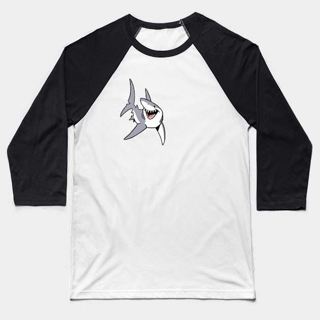 Happy shark Baseball T-Shirt by HenriekeG